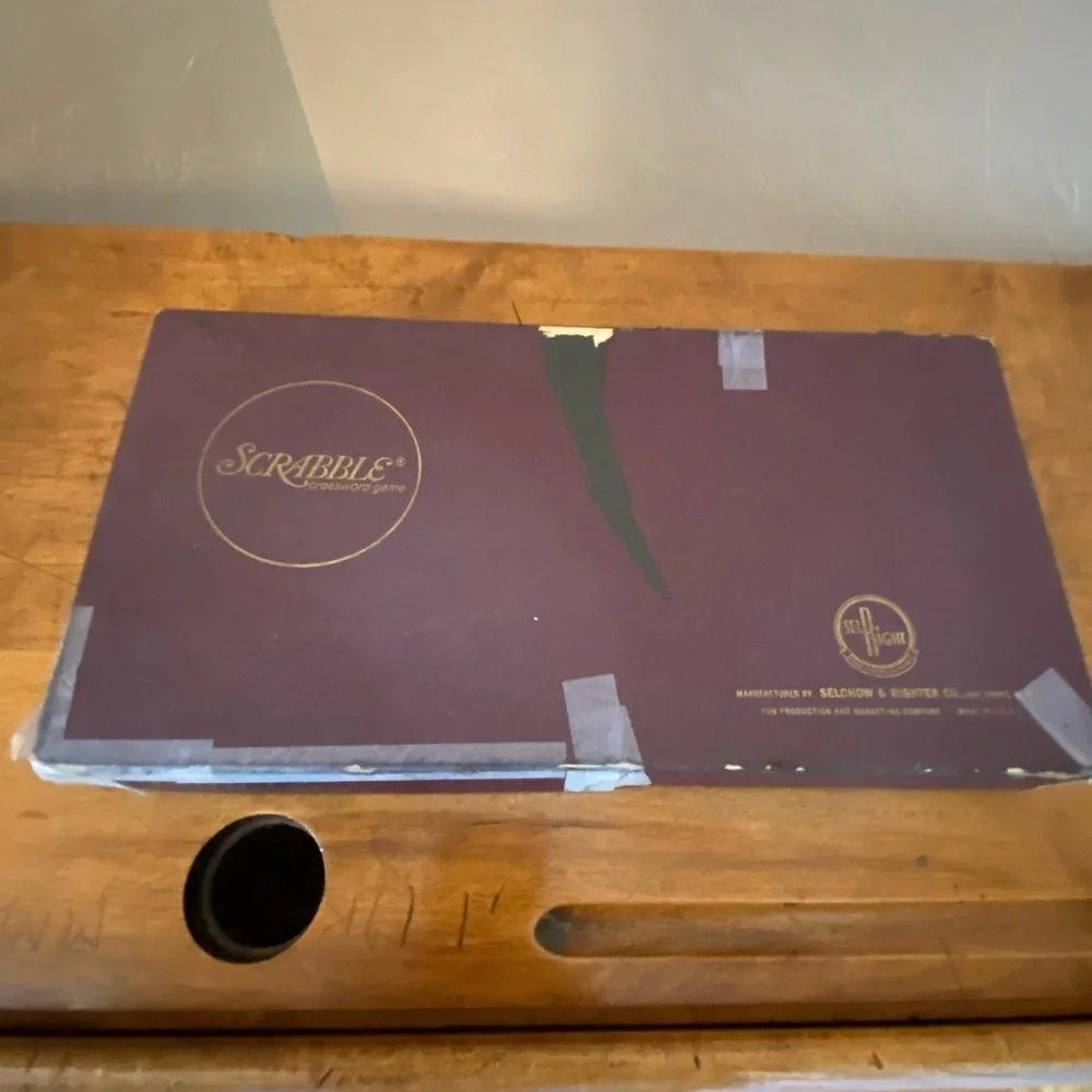 Scrabble Crossword Board Game By Selchow & Righter Vintage